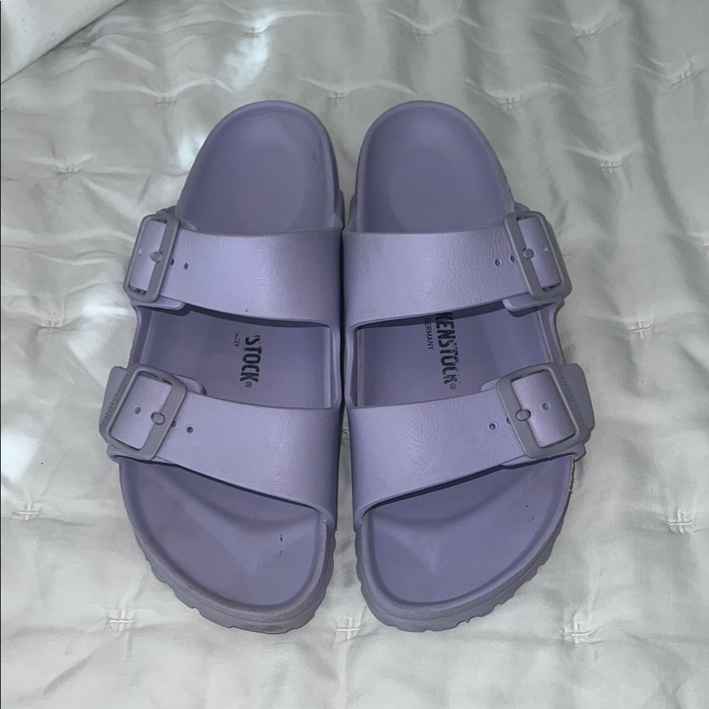 Birkenstock Lavender Slide Sandals